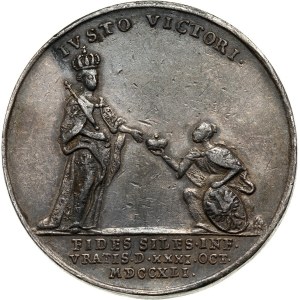 Śląsk, Wrocław, medal z 1741 roku, Hołd złożony Fryderykowi II przez Stany Śląskie we Wrocławiu 7 listopada 1741 roku