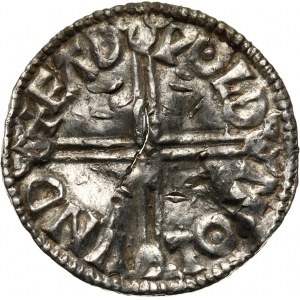 Anglia, Aethelred II 978-1016, denar, Londyn, Long Cross