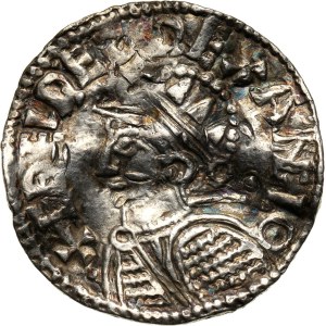 Anglia, Aethelred II 978-1016, denar, Londyn, Helmet
