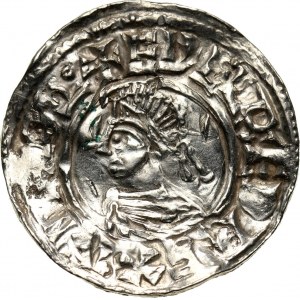 Anglia, Aethelred II 978-1016, denar, Londyn, Small Cross