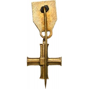 II RP, Krzyż Niepodległości, miniatura z metalową przywieszką