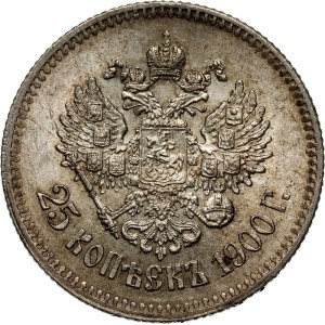 Russia, Nicholas II, 25 Kopecks 1900, St. Petersburg