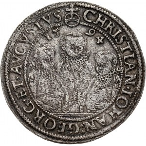 Germany, Saxony, Christian II, Johann Georg and August, 1/4 Thaler 1594 HB, Dresden