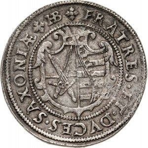Niemcy, Saksonia, Krystian II, Jan Jerzy I i August, 1/4 talara 1594 HB, Drezno
