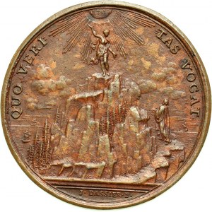 Wielka Brytania, Samuel Clarke (1675-1729), medal w brązie z XVIII wieku
