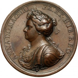 Wielka Brytania, Anna, medal z 1704 roku na pamiątkę Aktu Hojności w stosunku do duchowieństwa