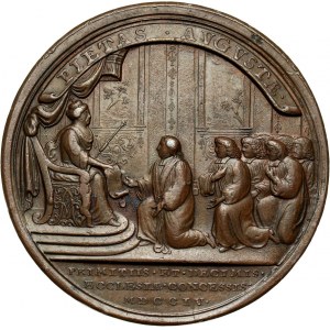 Wielka Brytania, Anna, medal z 1704 roku na pamiątkę Aktu Hojności w stosunku do duchowieństwa