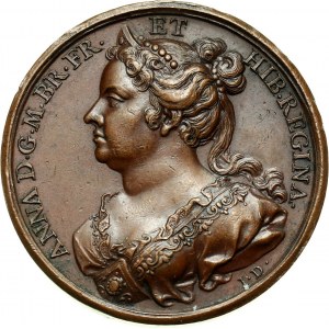 Wielka Brytania, Anna, medal w brązie bez daty (1731)