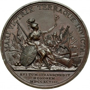 Wielka Brytania, Jerzy III, medal z 1798, Brytyjskie zwycięstwa