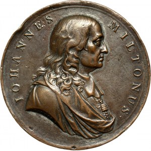 Wielka Brytania, John Milton (1608-1674), medal w brązie 1737 roku