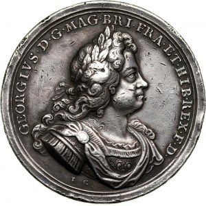 Great Britain, George I, silver medal from 1714, Entry into London