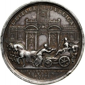 Great Britain, George I, silver medal from 1714, Entry into London