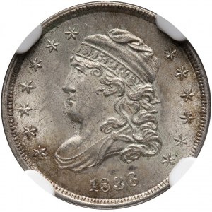 USA, 5 Cents (1/2 Dime) 1836, Philadelphia, Capped Bust, Large 5C