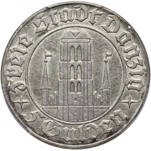 Wolne Miasto Gdańsk, 5 guldenów 1932, Berlin, Kościół Marii Panny