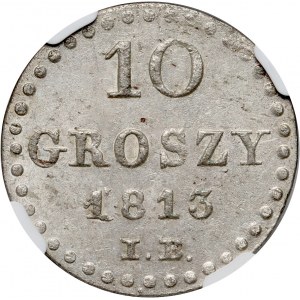 Księstwo Warszawskie, Fryderyk August I, 10 groszy 1813 IB, Warszawa