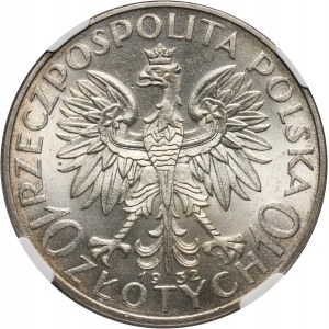II RP, 10 złotych 1932, Warszawa, Głowa kobiety
