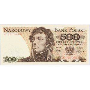 PRL, 500 złotych 16.12.1974, seria A