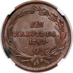 Austria, Józef II, krajcar 1781 G, Karlsburg