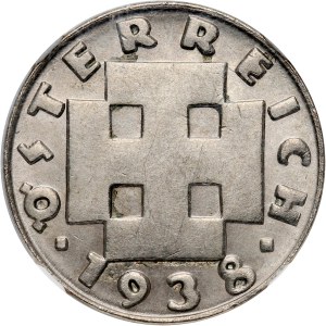 Austria, Republic, 5 Groschen 1938, Vienna