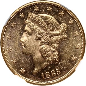 Stany Zjednoczone Ameryki, 20 dolarów 1885 S, San Francisco, PROOFLIKE