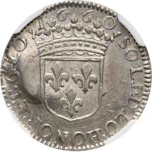 France, Orange, William Henry of Nassau, 1/12 Ecu 1660