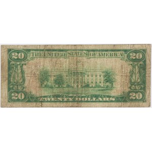 USA, National Currency, Virginia, The Pulaski National Bank, 20 Dollars 1929