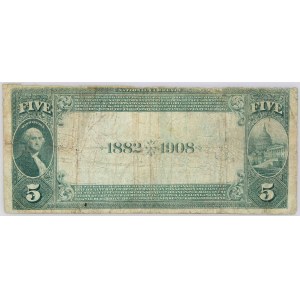 Stany Zjednoczone Ameryki, National Currency, Minnesota, Merchants National Bank of Saint Paul, 5 dolarów 1882