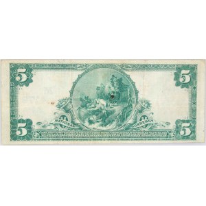 USA, Missouri, The National Bank of Commerce in Saint Louis, 5 Dollars 1909, Plain Back