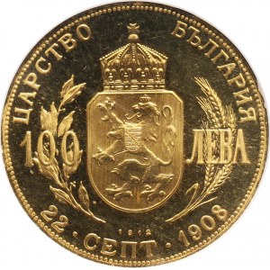 Bułgaria, Ferdynand I, 100 lewa 1912, restrike