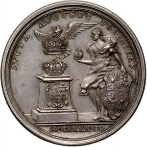 August III, medal koronacyjny z 1733 roku