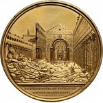 Watykan, Leon XII, medal, 1823, Pożar Bazyliki św. Pawła