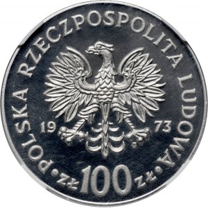 PRL, 100 złotych 1973, Mikołaj Kopernik, PRÓBA, ALUMINIUM