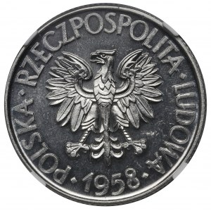 PRL, 10 złotych 1958, Kościuszko, PRÓBA, ALUMINIUM