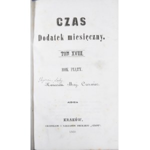 Czas, R. V, T. XVII, XVIII, 1860