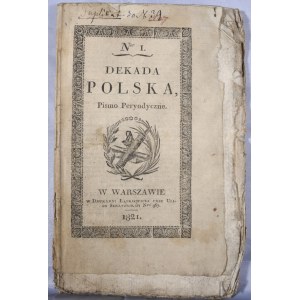Dekada Polska, nr 1, 1821, Warszawa