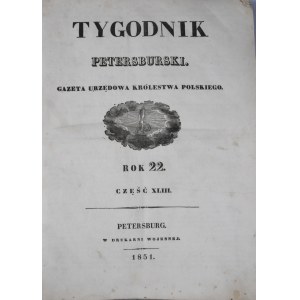 Tygodnik Petersburski, R. 22, Cz. XLIII, 1851