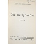 Szymański Edward - 20 miljonów. Poezje.