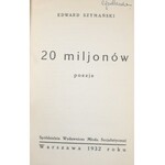 Szymański Edward - 20 miljonów. Poezje.