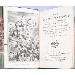 Batteux Charles - Les Quatre Poetiques: d`Aristote, d`Horace, de Vida, de Despreaux,
