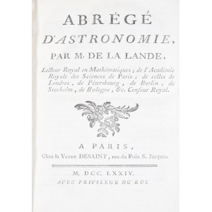 Lalande Jerome - Abrege d`astronomie.
