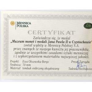 Medal Muzeum Monet I Medali Jana Pawła Ii W Częstochowie
