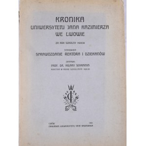 Kresoviana - Schramm Hilary - Kronika Uniwersytetu Jana Kazimierza we Lwowie za rok szkolny 1929/1930.