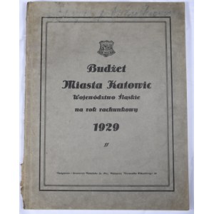 Silesiana Budżet Miasta Katowic 1929