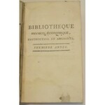 BIBLIOTHEQUE physico-économique,instructive et amusante, recueillie en 1782
