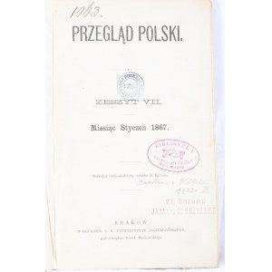 Przegląd Polski 1867, Z. VII, styczeń