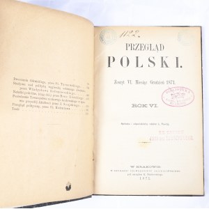 Przegląd Polski 1871, Z. VII grudzień
