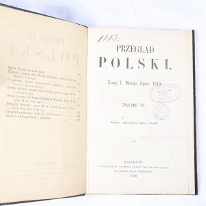 Przegląd Polski 1870, R. V, Z. I, lipiec