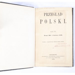 Przegląd Polski 1870, R. IV, Z. XII, Czerwiec