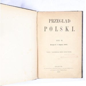 Przegląd Polski 1871, R. VI, Z. I, lipiec
