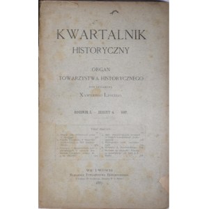 Kwartalnik Historyczny 1887, R. I, Z. 4